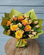 Букет цветов из:  Альстромерии и Розы в Щиграх