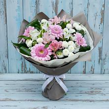 Букет цветов из:  Герберы, Альстромерии и Хризантемы #REPLACE_PRED# Щиграх