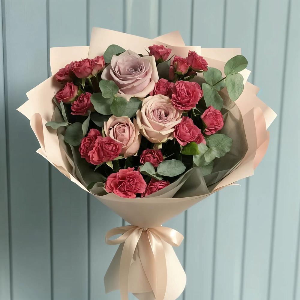 Букет цветов из: Гвоздики и Розы в Щиграх
