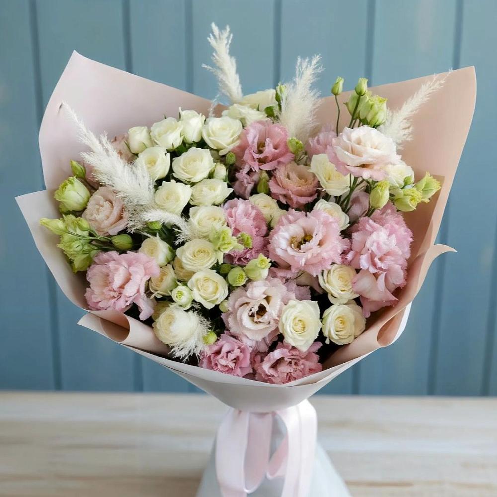 Букет цветов из: Альстромерии и Розы в Щиграх