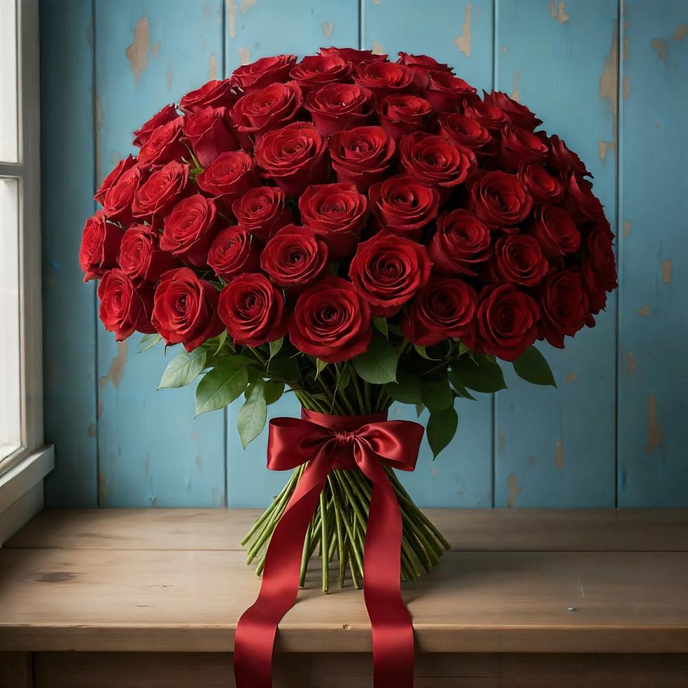 Букет Красные розы Блэк Меджик в Щиграх