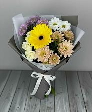 Букет цветов из:  Розы, Герберы и Хризантемы в Щиграх