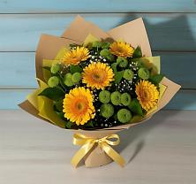Букет цветов из:  Герберы и Хризантемы в Щиграх
