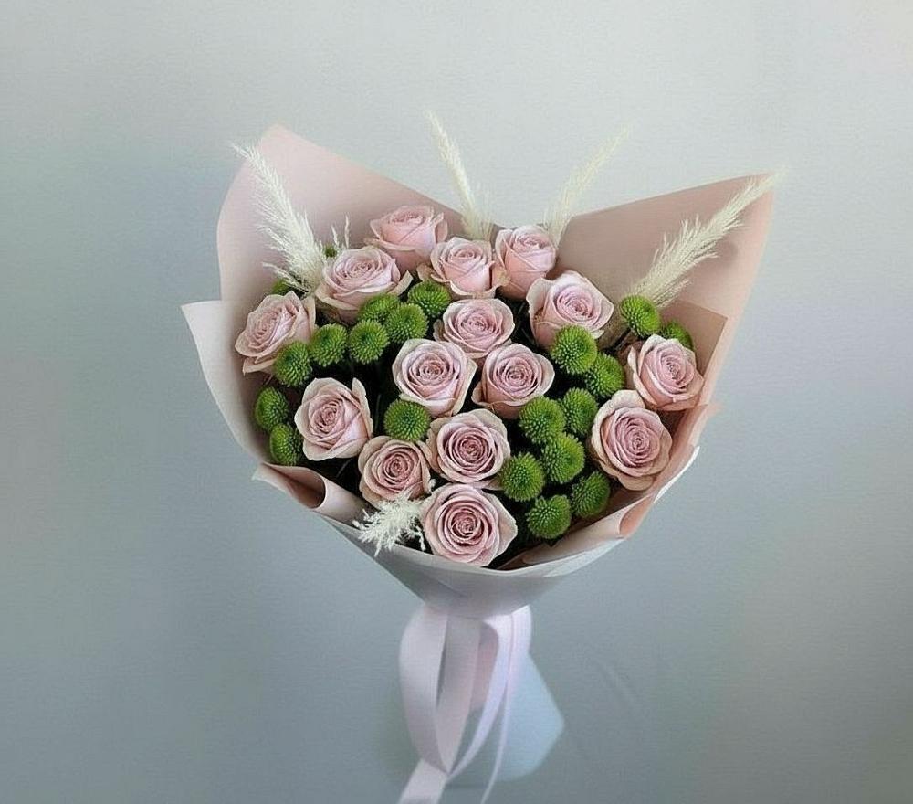 Букет цветов из: Розы и Хризантемы в Щиграх