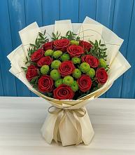 Букет цветов из:  Розы и Хризантемы в Щиграх