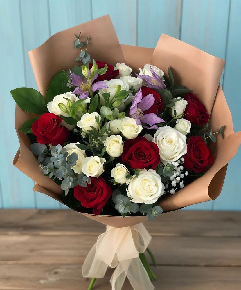 Букет цветов из: Розы и Альстромерии в Щиграх
